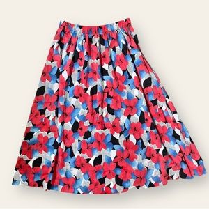 Vintage Floral Midi Skirt Size S/M